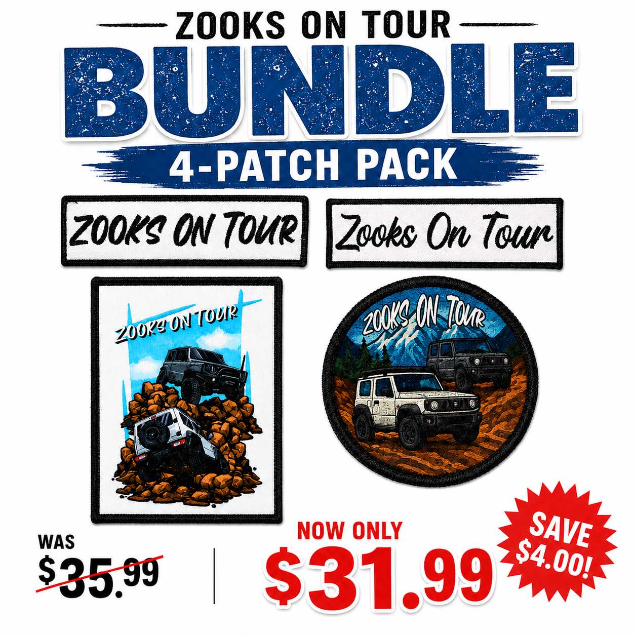 Zooks on Tour Patch Bundle