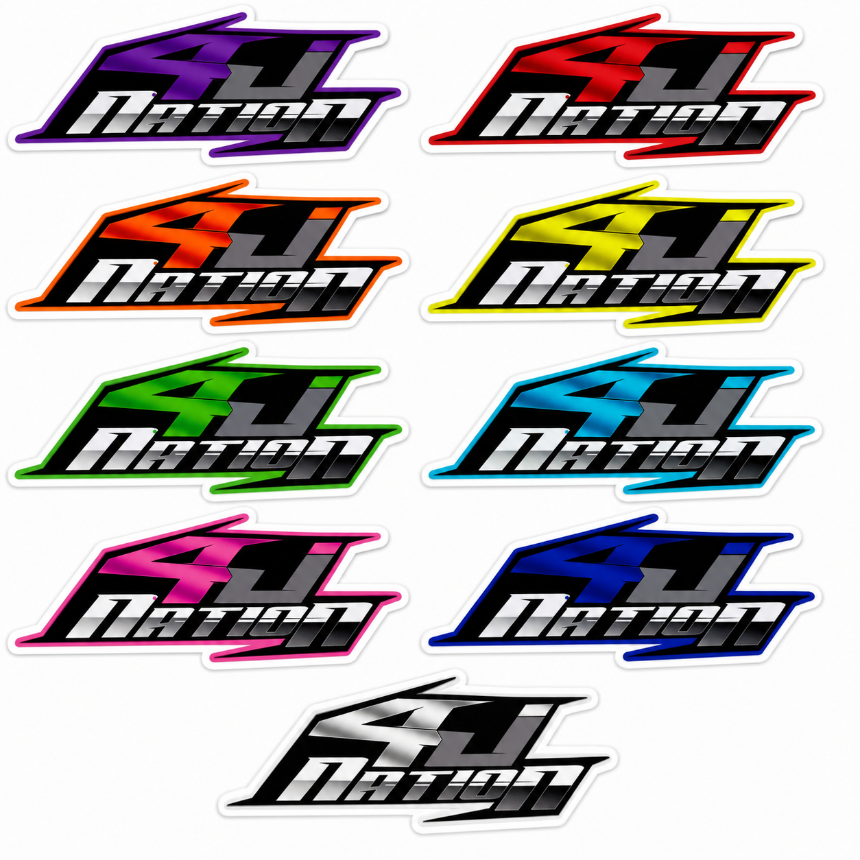 4JNATION Small Stickers
